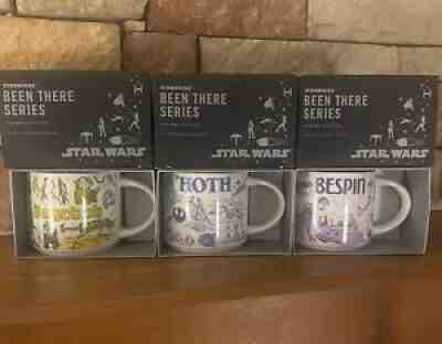 2020 Disney STAR WARS Starbucks Been There Hoth Bespin Dagobah Mugs - Set Of 3!! - Sold on eBay Jul 06, 2021 for $299.99