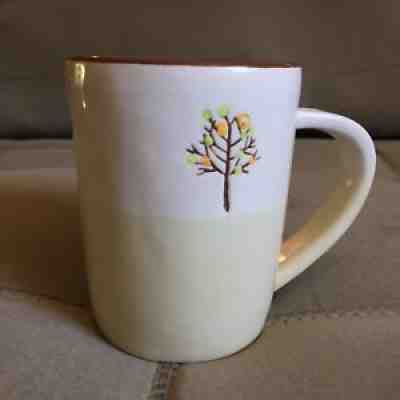 Starbucks Hand Painted Autumn Tree 14 oz Coffee Mug Cup Brown Fall Leaves Green - Sold on eBay Sep 04, 2021 for $17.99