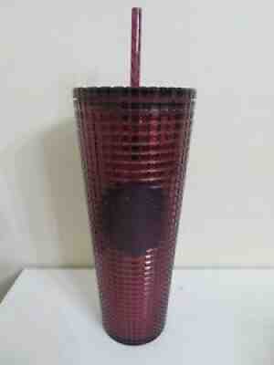 Starbucks 2020 Burgundy Red Grid Disco Studded Holiday Cold Tumbler Cup NEW - Sold on eBay Jun 25, 2021 for $33.96