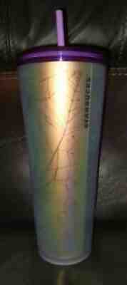 2021 STARBUCKS HALLOWEEN PURPLE WHITE FROSTED SPIDERWEB SPIDER WEB FOIL TUMBLER - Sold on eBay Sep 21, 2021 for $135.00