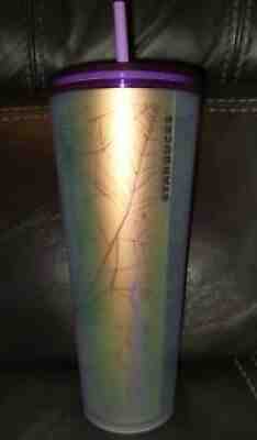 2021 STARBUCKS HALLOWEEN PURPLE WHITE FROSTED SPIDERWEB SPIDER WEB FOIL TUMBLER - Sold on eBay Sep 21, 2021 for $133.00