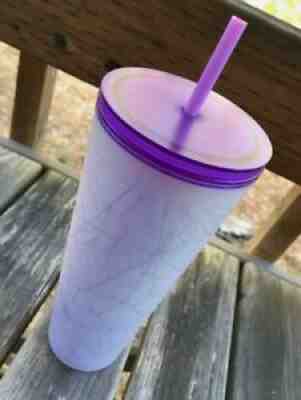2021 STARBUCKS HALLOWEEN PURPLE WHITE FROSTED SPIDERWEB SPIDER WEB 24 OZ TUMBLER - Sold on eBay Sep 19, 2021 for $109.00