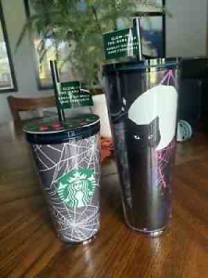 Starbucks Halloween 2021 Glow In The Dark Spider Web Cup - 16oz & 21oz 2 PACK!! - Sold on eBay Sep 21, 2021 for $64.99
