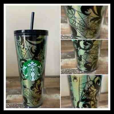 New Limited Edition Starbucks Halloween 2021 Spider Web Foil 24 Oz Tumbler HTF - Sold on eBay Sep 15, 2021 for $64.95