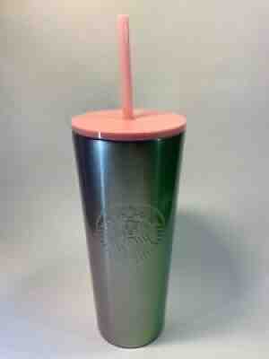 Starbucks Holiday 2020 Stainless Steel 16oz Pink/Green OmbrÃ© Gradient Cold Cup - Sold on eBay Sep 19, 2021 for $24.99