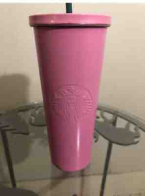 Starbucks 2015 Magenta Hot Pink Matte Viente 24 Oz Stainless Steel Tumbler Straw - Sold on eBay Sep 22, 2021 for $22.00