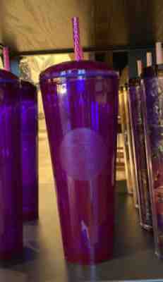 Starbucks Tumbler Fall 2021 Glow Pearlescent Dome Cold Cup Purple Burgundy Pink - Sold on eBay Aug 18, 2021 for $39.99
