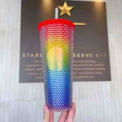 Starbucks 2021 China Valentine's Day Rainbow Color Rivet 24oz Plastic Straw Cup - Sold on eBay Sep 19, 2021 for $32.00