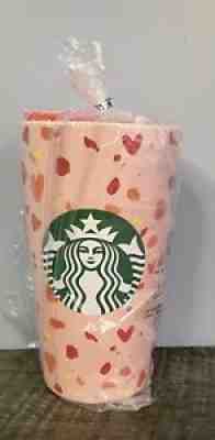 Starbucks Coffee Valentine Pink Confetti Hearts Ceramic Travel Mug New - Sold on eBay Sep 05, 2021 for $29.99