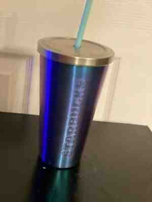 starbucks iridescent tumbler purple blue Stainless Steel Label 16 Oz Grande - Sold on eBay Sep 22, 2021 for $20.00