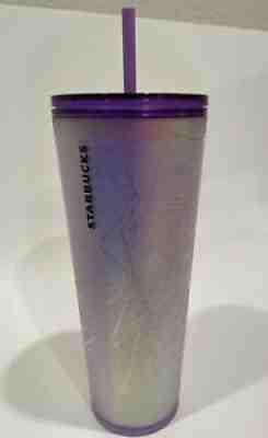 2021 STARBUCKS HALLOWEEN PURPLE WHITE FROSTED SPIDERWEB SPIDER WEB 24 OZ TUMBLER - Sold on eBay Sep 22, 2021 for $250.00