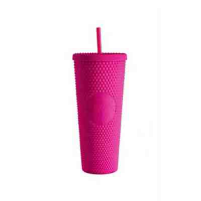 Authentic NEW 2021 Starbucks China Matte Barbie Pink Durian Studded Cup Tumbler - Sold on eBay Sep 12, 2021 for $59.99