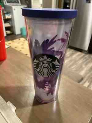 Starbucks 24 oz Cold Cup Tumbler Purple Lavender Watercolor Floral with Straw - Sold on eBay Jul 15, 2021 for $60.00