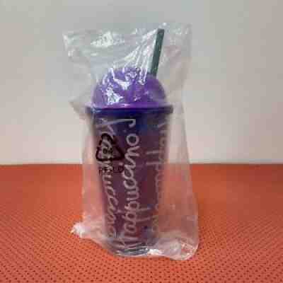 Starbucks Frappuccino 16 oz Plastic Purple Tumbler Cold Cup Straw - Sold on eBay Jul 27, 2021 for $19.58