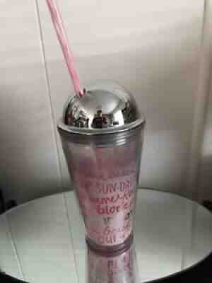 2014 Starbucks Frappuccino 16oz Plastic Pink Chrome Tumbler Cold Cup No Straw - Sold on eBay Aug 02, 2021 for $13.00
