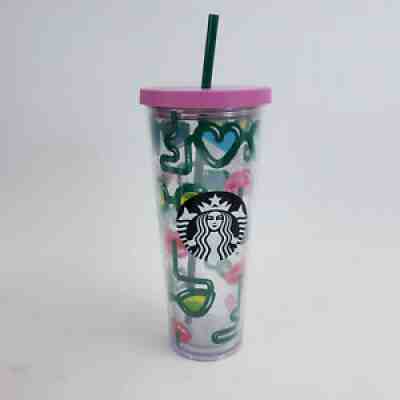 STARBUCKS RARE CRAZY STRAWS SUNGLASSES LIPS TUMBLER VENTI 24 OZ