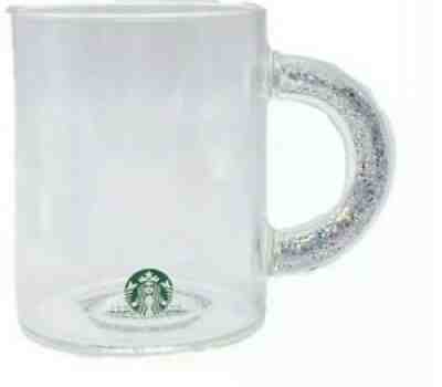 Starbucks Silver Glitter Handle Glass Mug 2019 Holiday Cup HTF USA SELLER NEW - Sold on eBay Sep 12, 2021 for $75.00