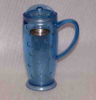 Starbucks Coffee Barista 2003 Blue Rocket Hard Plastic Travel Mug Tumbler 16 oz - Sold on eBay Sep 14, 2021 for $9.99