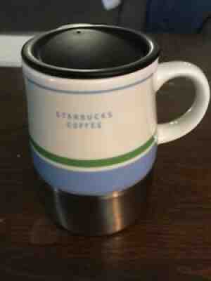 Starbucks Coffee 2005 Ceramic & Stainless Steel Travel Mug Cup Tumbler 14 oz - Sold on eBay Sep 20, 2021 for $19.00
