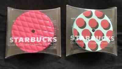 STARBUCKS COLD TO GO LIDS PINK QUILT PATTERN & POLKA DOT **NEW** - Sold on eBay Aug 30, 2021 for $19.95