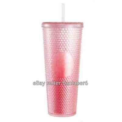 {Pre-Sale} Authentic 2021 Starbucks Peach Color Diamond Studded Tumbler CUP - Sold on eBay Jul 06, 2021 for $50.00