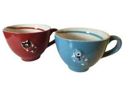 Starbucks 2006 Red & Blue Halloween Boo One Eye Ghost & Monster Mugs/Cups READ - Sold on eBay Sep 21, 2021 for $26.00