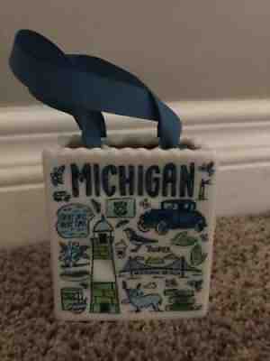 NEW Starbucks Ornament MICHIGAN Been There MINI Tote Bag Ceramic - Sold on eBay Sep 05, 2021 for $13.00