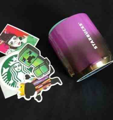 Rare STARBUCKS Summer IRIDESCENT RAINBOW 8 oz PURPLE CERAMIC TUMBLER Short Mug - Sold on eBay Jul 23, 2021 for $35.00