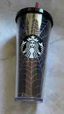 New Starbucks Glitter Spiderweb Tumbler Cup Limited Edition Halloween 2019 24 oz - Sold on eBay Sep 21, 2021 for $179.00