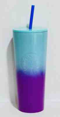 Starbucks Ombre Teal Purple Gradient Stainless Steel Tumbler, 24 Oz, Summer 2021 - Sold on eBay Jun 27, 2021 for $43.99