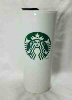 STARBUCKS Tumbler Classic White/Green Siren Mermaid 16oz Ceramic Travel Mug 2014 - Sold on eBay Jun 27, 2021 for $19.99