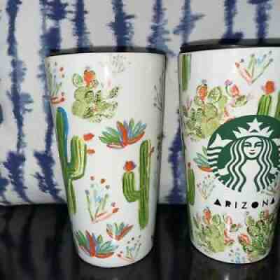 NEW Starbucks Arizona Ceramic Travel Tumbler Mug Cactus Floral Phoenix 2021 - Sold on eBay Jul 06, 2021 for $28.00