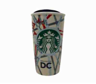 Starbucks Washington DC Travel Mug City Streets Grid Line Map Coffee Cup Ceramic