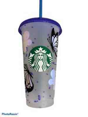 Color Changing Butterfly Theme Custom Starbucks Cold Cup Tumbler w/ Name - Sold on eBay Aug 03, 2021 for $12.99