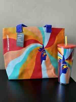 Starbucks 2020 Pride Cold Cup Tumbler & Tote Bag - Sold on eBay Aug 11, 2021 for $35.00