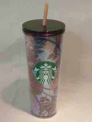 Starbucks Pink Venti Floral Foil Fall 2021 Tumbler - Sold on eBay Aug 29, 2021 for $25.00
