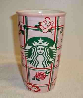 Starbucks Bando Floral Rose Pink Ceramic Travel Mug 12 oz No Lid - Sold on eBay Aug 22, 2021 for $14.99
