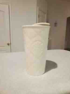 Starbucks Off White Quilted 10oz Ceramic Mug Travel Cup Tumbler 2012 - Sold on eBay Jul 03, 2021 for $10.00