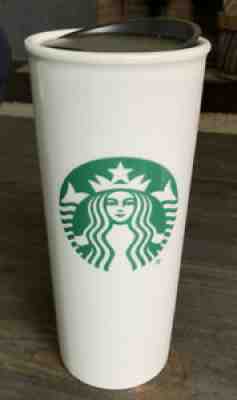 2014 Starbucks TO-GO STYLE White Ceramic Coffee Cup 16oz Travel Tumbler w/Lid - Sold on eBay Sep 24, 2021 for $12.50