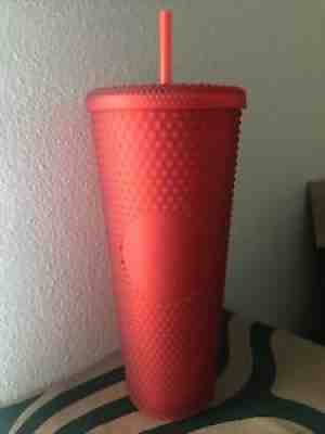 NEW 2020 / 2021 Starbucks Matte Red Orange Studded Tumbler Cup 24oz Soft Touch - Sold on eBay Sep 20, 2021 for $39.99