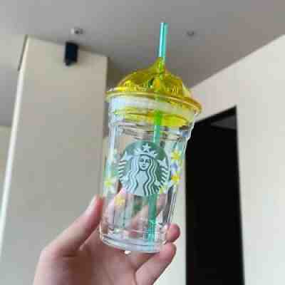 Starbucks China 2021 Summer Fun Jungle Frappuccino Shaped Glass Straw Cup - Sold on eBay Sep 12, 2021 for $26.00