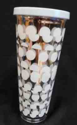 New - 24 oz White Polka Dot Silver Cold Cup Tumbler from Starbucks - Sold on eBay Sep 19, 2021 for $10.99