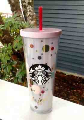 Starbucks Be Joyful Tumbler Cold Cup 24 oz Venti Valentineâ??s Polka Dot Pink Lid - Sold on eBay Sep 22, 2021 for $29.95