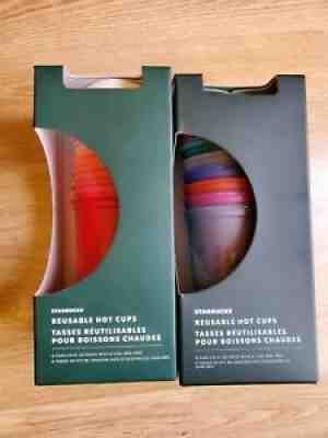 Starbucks Reusable Hot Cups - 16 oz size - 2019 Christmas and 2021 Summer - Sold on eBay Sep 21, 2021 for $19.99