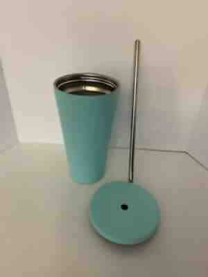 Starbucks Blue Mermaid Metal 16oz Travel Mug Tumbler Cold Cup Straw - Sold on eBay Sep 23, 2021 for $19.99