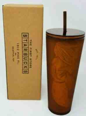 Exclusive Starbucks Pike Place Amber Siren Tumbler 24 oz Seattle First Store - Sold on eBay Sep 24, 2021 for $89.97