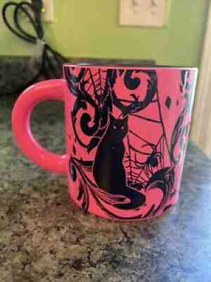Starbucks Halloween Mug 14 oz black Cat Spider Neon Pink limited 2021 Coffee tea - Sold on eBay Sep 22, 2021 for $67.00