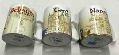 Starbucks Icon Mugs x3 BÃ©lgica, Namur &Gent Together, MIT New 16oz With SKU - Sold on eBay Sep 06, 2021 for $85.00
