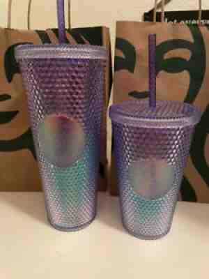 2-Starbucks 2021 Summer Mermaid Purple Blue Blinged Venti & Grande Tumbler-NEW - Sold on eBay Jul 15, 2021 for $59.99