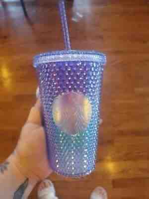 Starbucks Blue Ombre Bling Studded Cold Cup Tumbler Grande 16oz Summer 2021 - Sold on eBay Jul 20, 2021 for $25.05